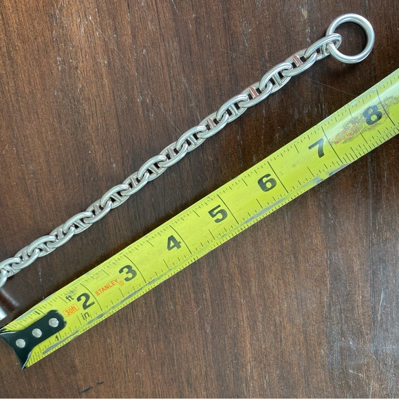 HERMES CABIN D’ ANCRE LARGE MODEL STERLING SILVER CHUNKY BRACELET - Picture 11 of 11